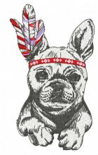 French bulldog 2 embroidery design