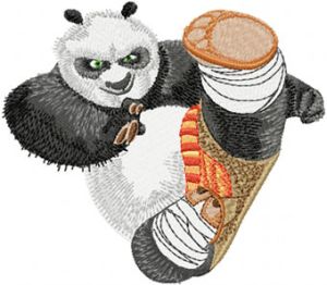 Panda Attack embroidery design
