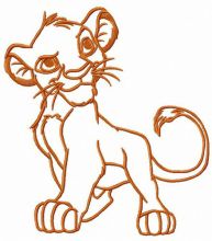 Proud Lion King embroidery design