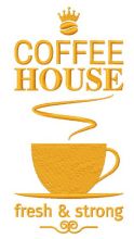 Coffee house embroidery design