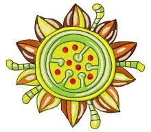 Strange sunflower embroidery design