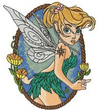 Scared Tinkerbell 2 embroidery design