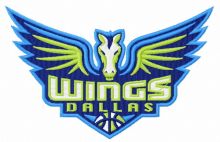 Dallas Wings logo embroidery design