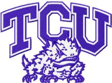 TCU Horned Frogs Logo embroidery design