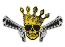 Skull, crown, guns 3 embroidery design
