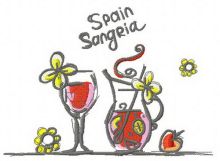 Spain Sangria 2 embroidery design