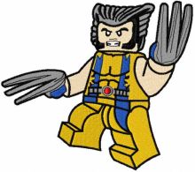 Lego Wolverine embroidery design
