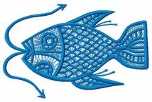 Mosaic fish 2 embroidery design