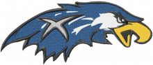 Xavier Hawks logo embroidery design