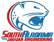 University of South Alabama logo embroidery design