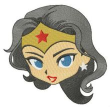 Wonder woman's face embroidery design