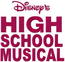High School Musical logo embroidery design