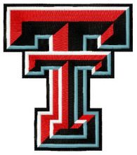 Texas Tech Red Raiders and Lady Raiders logo embroidery design