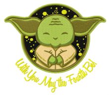 Cute Yoda embroidery design