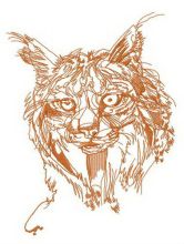 Bobcat embroidery design
