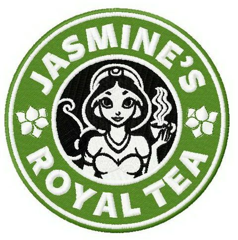 Jasmine's royal tea machine embroidery design