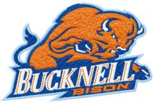 Bucknell Bison logo embroidery design