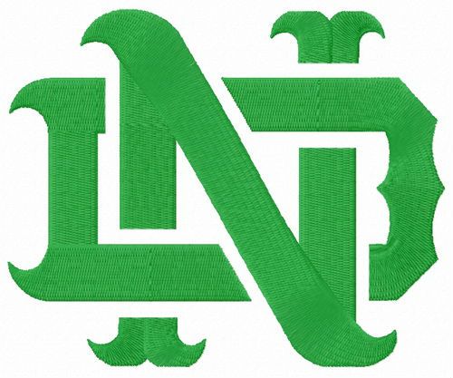 Notre Dame Fighting Irish logo machine embroidery design