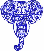 Tribal elephant 2 embroidery design