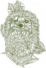 Hedgehog resting 4 embroidery design