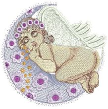Sleeping Angel embroidery design