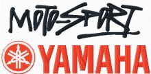 Motosport Yamaha logo embroidery design