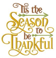 Season to be thankful embroidery design