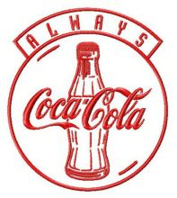 Always Coca-Cola embroidery design