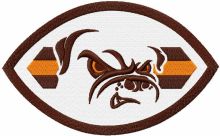 Cleveland browns oval logo embroidery design