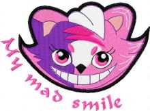 My mad smile embroidery design