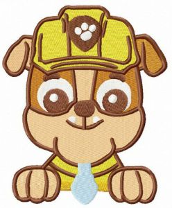 Paw Patrol Rubble embroidery design