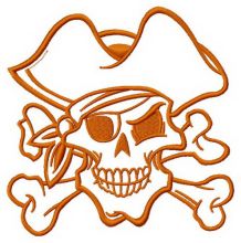Pirate's skull 3 embroidery design