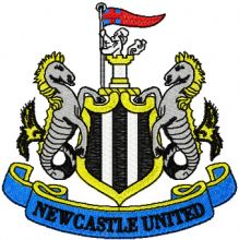 Newcastle United Football Club logo embroidery design