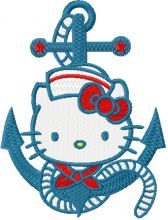 Hello Kitty Nautical embroidery design