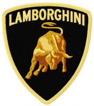 Lamborghini logo embroidery design