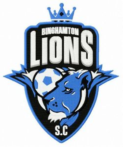 Binghamton lions logo embroidery design