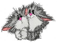 Fluffy pair 2 embroidery design