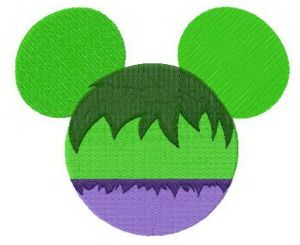 Hulk Mickey embroidery design