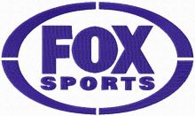 Fox sports logo embroidery design