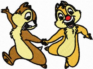 Chip & Dale 4  embroidery design