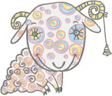 Dreaming Sheep embroidery design