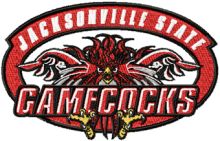 Jacksonville State Gamecocks logo embroidery design