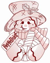 Peppermint gingedbread man 2 embroidery design