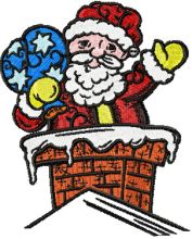 Christmas drawings - Santa embroidery design