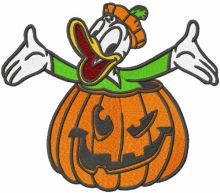 Halloween Donald duck embroidery design