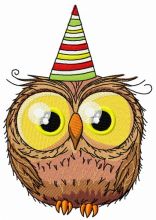 Owl's first birthday 3 embroidery design