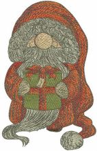 Kind gnome embroidery design