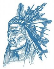 Indian chief 3 embroidery design