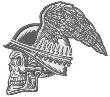 Biker's skull 2 embroidery design