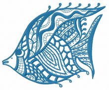 Mosaic fish 4 embroidery design